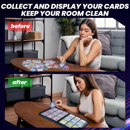 24TCG Zipper Card Binder with 9 Pockets,Holds 360 Trading Cards 360, Durable Side Loading for Cards, Premium PU Cover