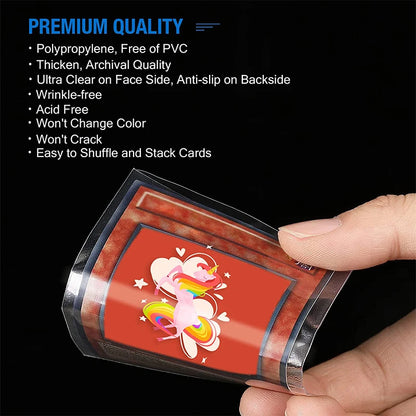 24TCG Trading Card Penny Loader Top Sleeves, Bandai, Pokemon, Basketball Trading Cards 100, 200, 300, 500pcs